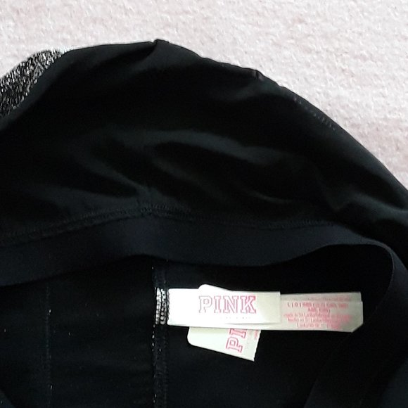 Victoria's Secret Pink Strapless Tube Top Metallic Black/Silver, Sz. L - Picture 7 of 12